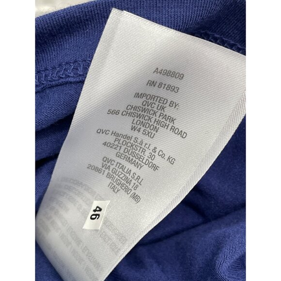 Isaac Mizrahi Live Knit Half Placket Cascade Hem Top Eyelet Detail Womens S NEW - Picture 5 of 8